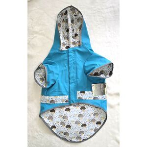 Good2Go Reversible Reflective Dog Raincoat Size L Water‐Resistant Hooded Jacket